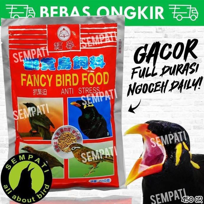 Kicaudor- Pakan Fancy Bird Food Anti Stress 450 Gr Voer Makanan Burung Ocehan