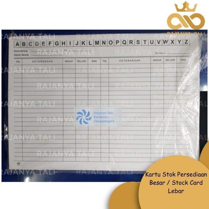 Tulisaja- Kartu Stok Persediaan Besar / Stock Card Lebar