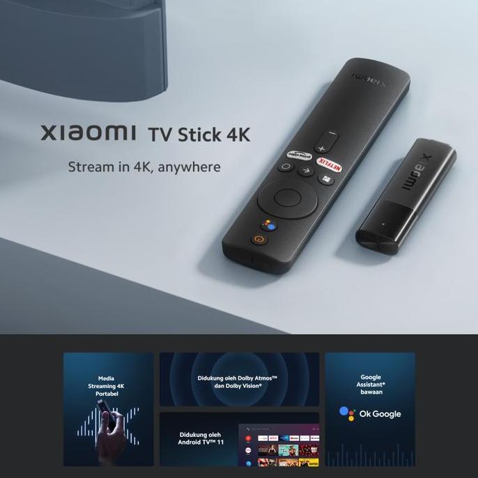 DJANTIIEE - XIAOMI TV STICK 4K | RAM 2GB ROM 8GB | ANDROID TV 11. | SUPPORT GOOGLE ASSISTANT SMART C