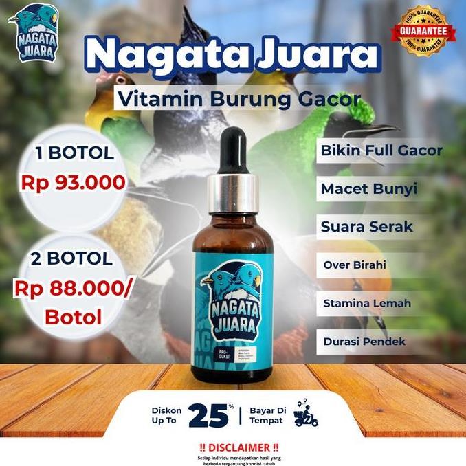 Kicaudor- Vitamin Burung Nagata Juara Original 1-2 Botol 30 Ml - Doping Penggacor Semua Jenis Burung