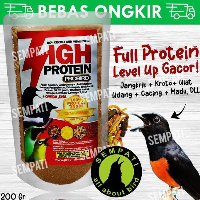 Kicaudor- Pakan Burung Kacer Murai Cucak Hijau Pleci High Protein Voer Probird