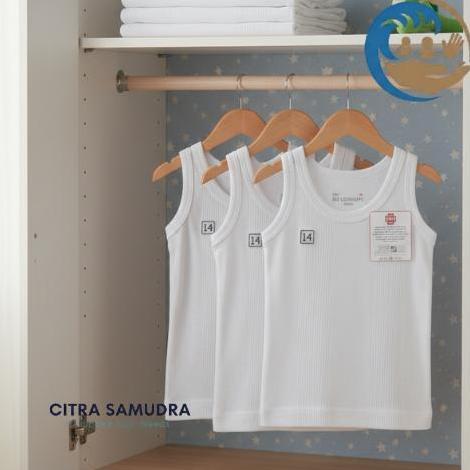 Gentle- ( 3Pasang ) Kaos Dalam Boy London Ori Bukan Reject An / Singlet Putih Polos / Kaos Dalam Ana