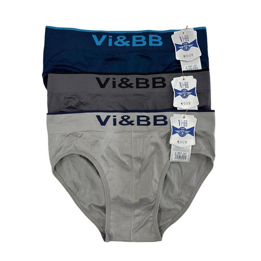 Gentle- Vi&Bb Celana Dalam Pria Segitiga Katun Rajut 3-6 Pcs Lembut Adem Size M-Xxl Karet Boxer Dewa