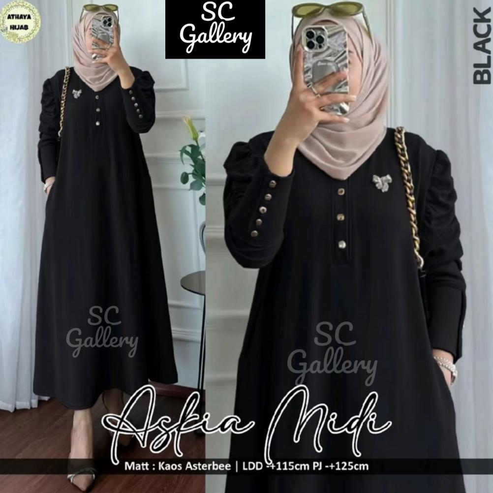 BIG SALE SG - Gamis Knit Rib Osaka  - Dress Wanita Terbaru 2026 - Gamis Maxy Lebaran Busui Friendly