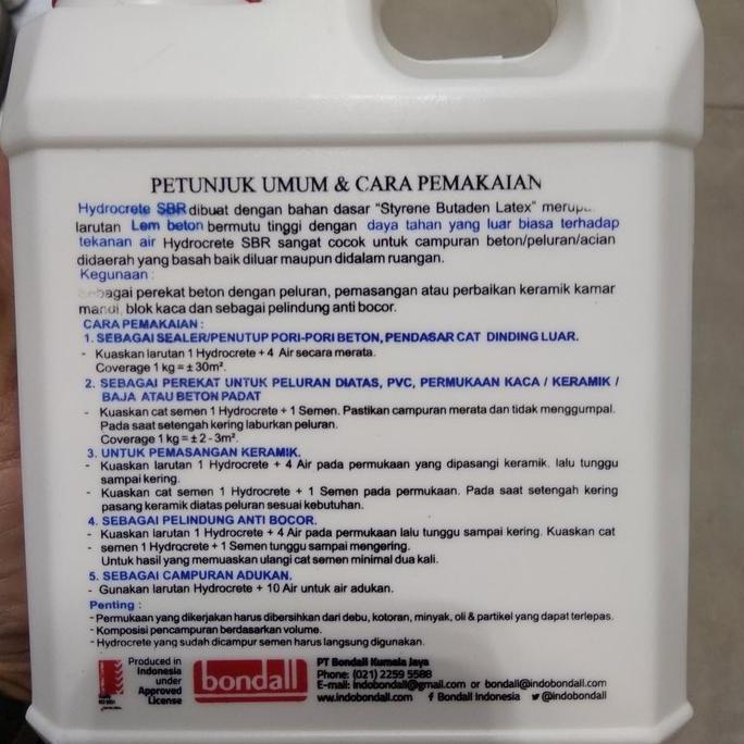 Murah Bondall Hydro Lem Beton 1 Kg