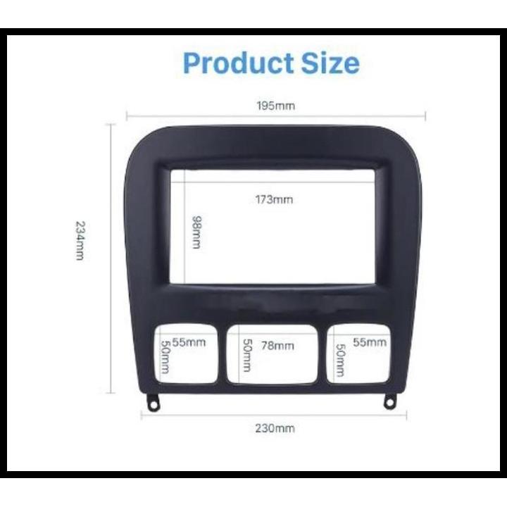 TERBARU FRAME PANEL 2 DIN MERCY S CLASS W220 TAHUN 2006 