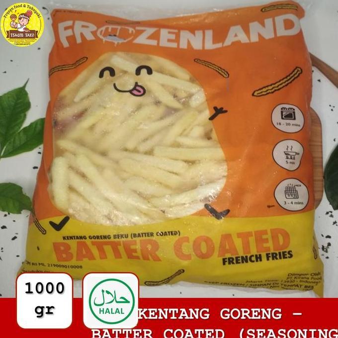 Hijaudaun- Kentang Goreng Rasa Keju Frozenland Batter Coated 1Kg | Butter Coated