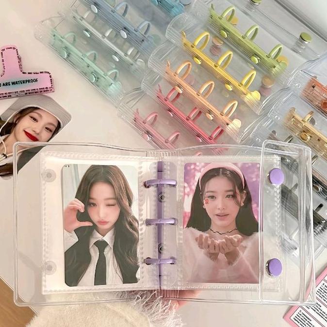 Wellply- Binder Mini 3 Ring Journal Scrapbook Diary Binder Photocard Kpop Notebook