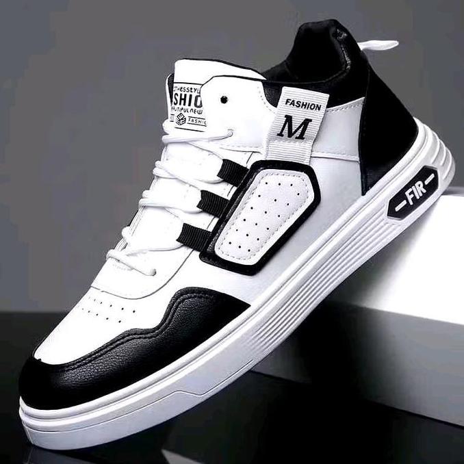 SALE sepatu pria sneakers korea style warna [hitam putih- abu putih] SALE