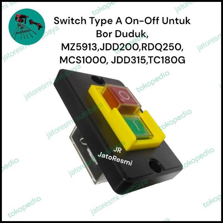 TERBARU SWITCH ON-OFF TYPE A UNTUK BOR DUDUK BAND SAW MESIN BUBUT KAYU ETC 