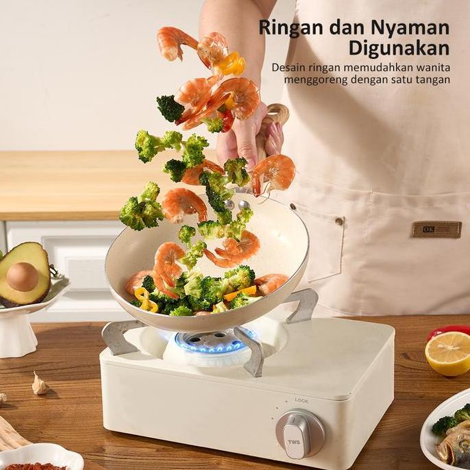 Wkcx- [Mega Sale] Freemir Teflon Anti Lengket 20Cm Single Bottom Set Teflon+Spons Granit Teflon Peng