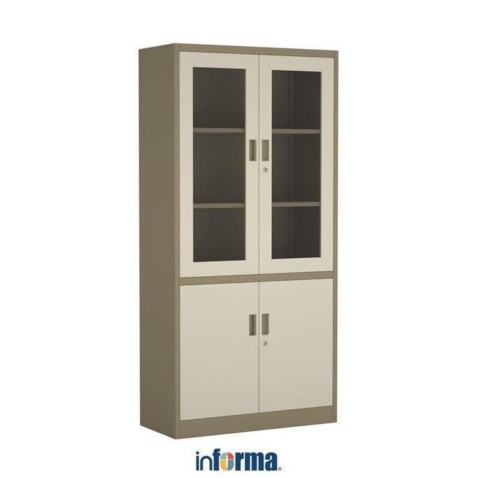 Informa Kiev Lemari Arsip Kantor Metal Dengan Pintu - Cokelat Rak Dokumen Kabinet Besi Filing Tempat