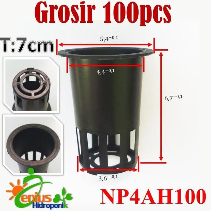 Joee- Grosir 100Pcs Netpot 7Cm Hitam / Net Pot / Netpot Hidroponik
