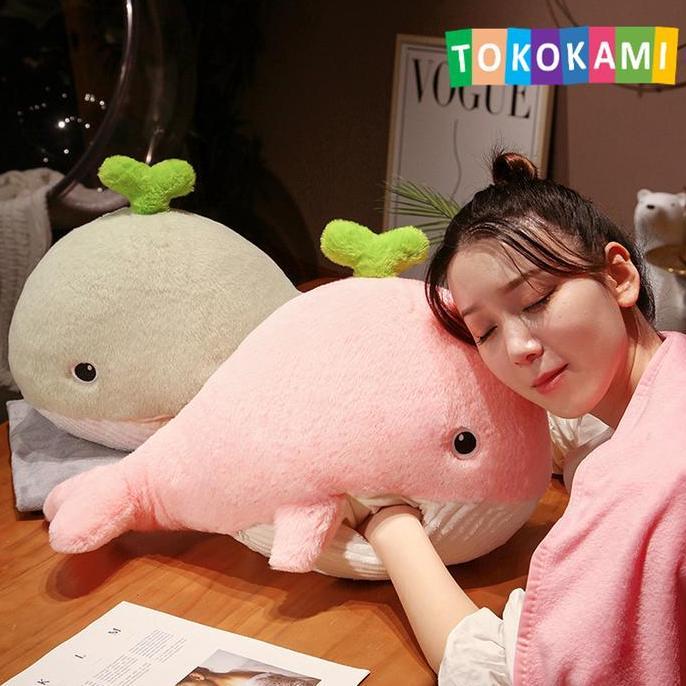 Balmut Unik dan Lucu Bantal Selimut Bonmut Boneka Paus Whale 3 in 1
