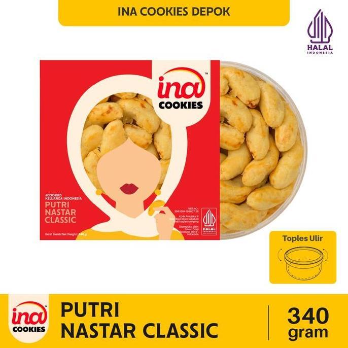 Ina Cookies Putri Nastar Classic Kue Kering Premium Nastar Isi Selai Nanas Tanpa Topping Keju Kemasa