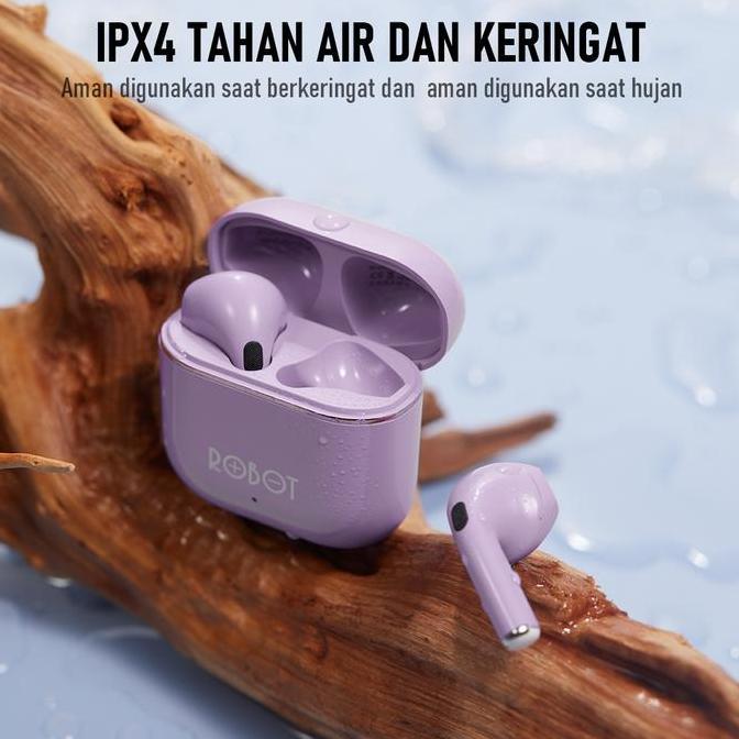 Bundling Robot Tws Wireless Earphone Airbuds New T50S Dan Case Lucu T50S Original Bt 6.0 True Wirele