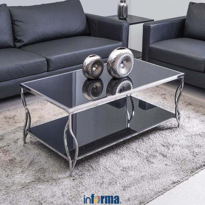 Informa Newcastle Meja Tamu - Hitam Meja Ruang Keluarga Meja Sofa Majalah Tengah Dekorasi