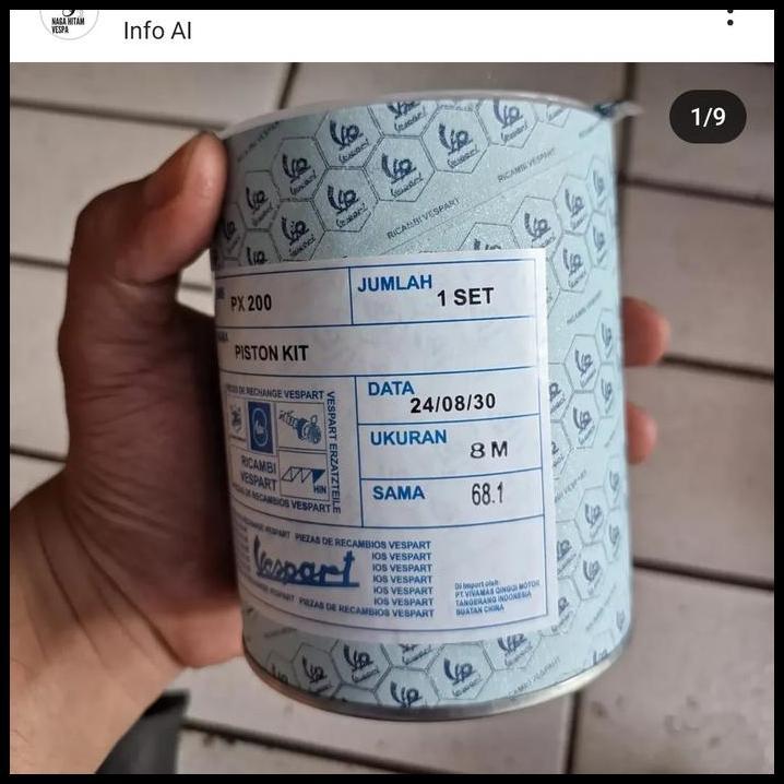TERBARU SEHER VESPA 200CC SPARTAN/EXCEL 200 TAIWAN BARU UKURAN GEDE 8M 