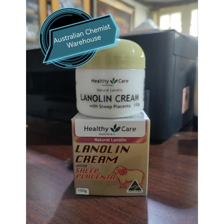Healthy Care LANOLIN CREAM with SHEEP PLACENTA 100g - Made in Australia