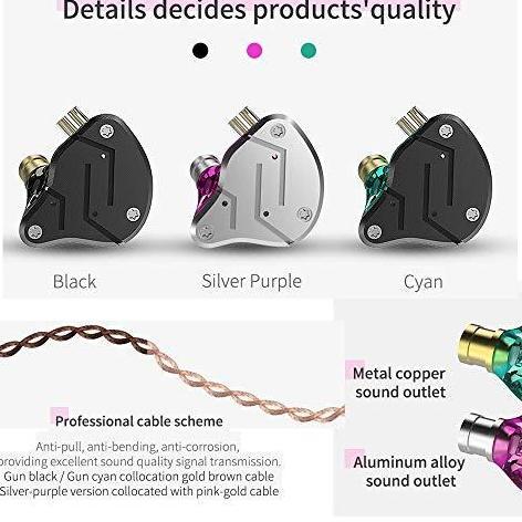 Kz Zsn Wired Noise Canceling In Ear Earphones With Mic