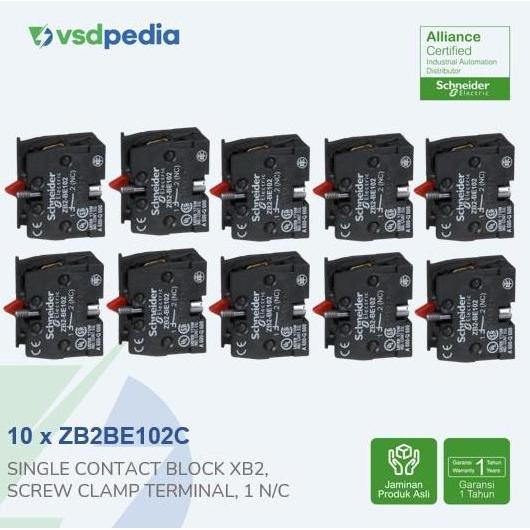SCHNEIDER ADDITIONAL CONTACT BLOK XB2 1 N/C ZB2BE102C x 10