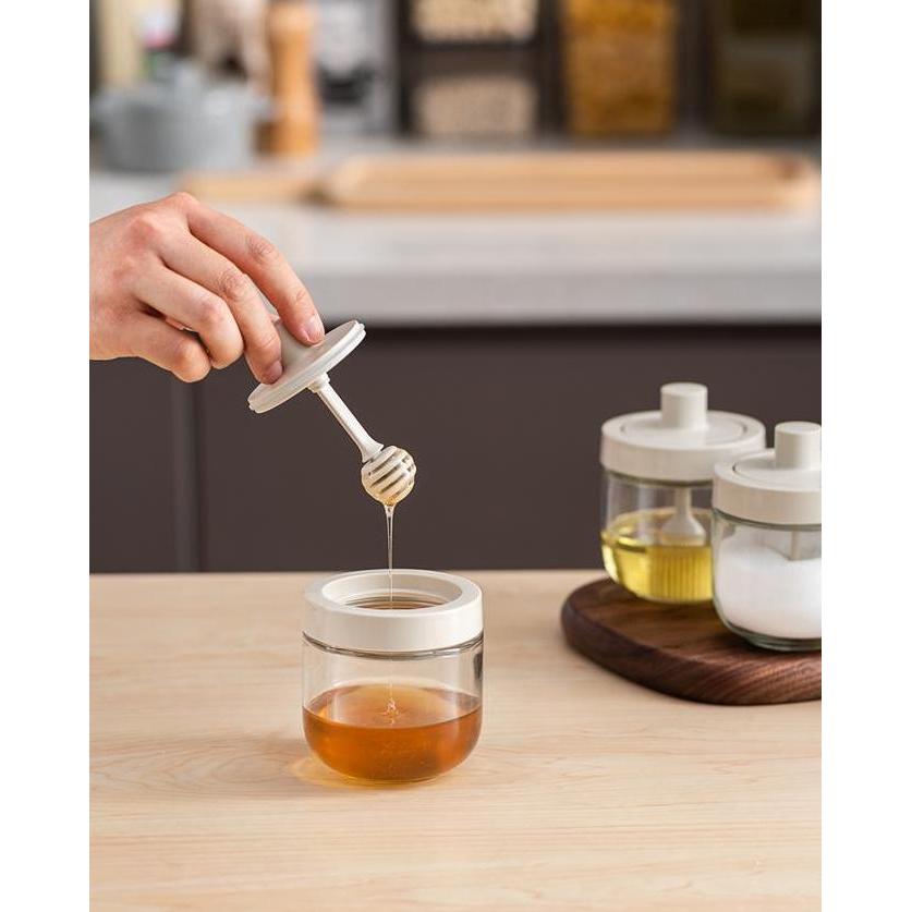 Eggx- Pinmoo Seasoning Box Sauce W/ Spoon Kotak Bumbu Dapur Saos - Zz006