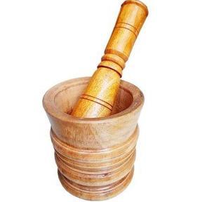 Lumpang Kayu Kecil Penumbuk Obat Kayu Lumpang Penumbuk Bumbu - Deplok Obat Ready