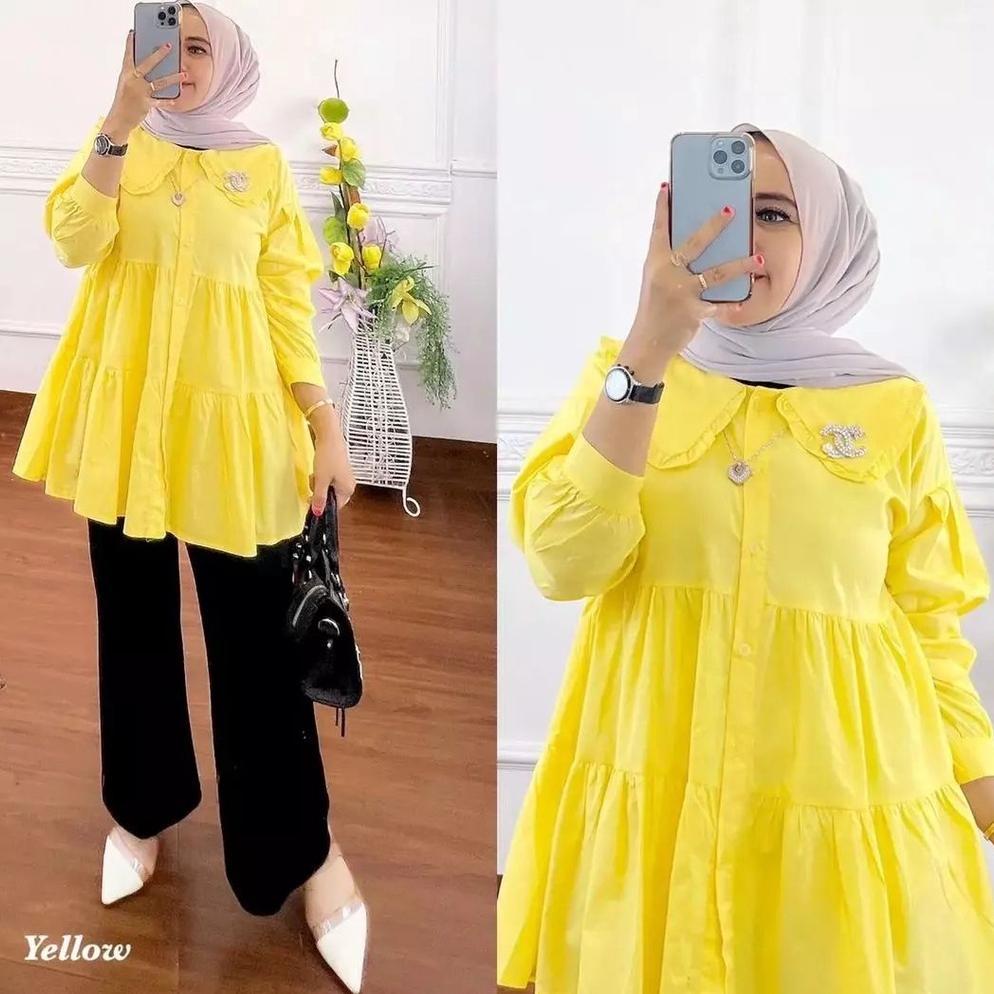PROMO TERBARU BISA COD ATASAN AMORA BLOUSE SIZE M L XL XXL JUMBO BAHAN KATUN RAYON PREMIUM ATASAN KE