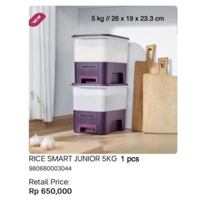 Tupperware Promo Tempat Penyimpanan Beras 5 Kg Rice Smart