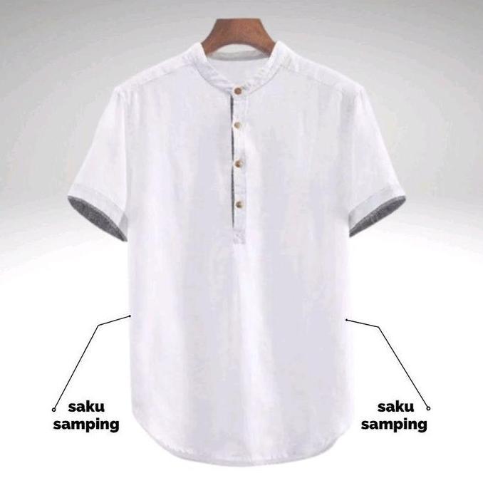 Termurah / Hot Sale Baju Koko Pria Dewasa Lengan Pendek. Baju Koko Kurta Hanafi Pria Dewasa Bahan Ka