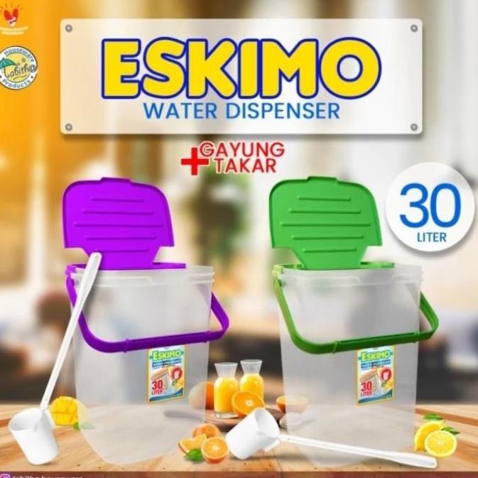 TABITHA Toples Es Gayung / Aquarium Es Buah 30 Liter Eskimo/ Tempat Es