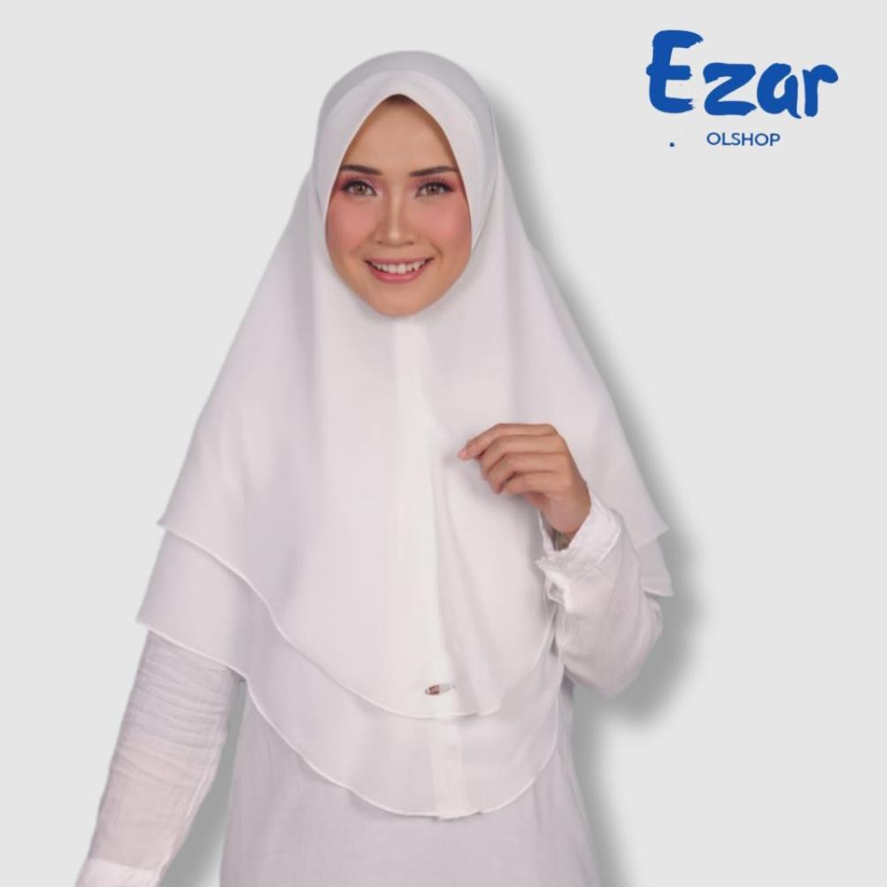 BIG SALE Khimar Syari Jumbo dua layer Ceruty Babydoll Panjang Premium Hijab Instan Muslimah, Warna P