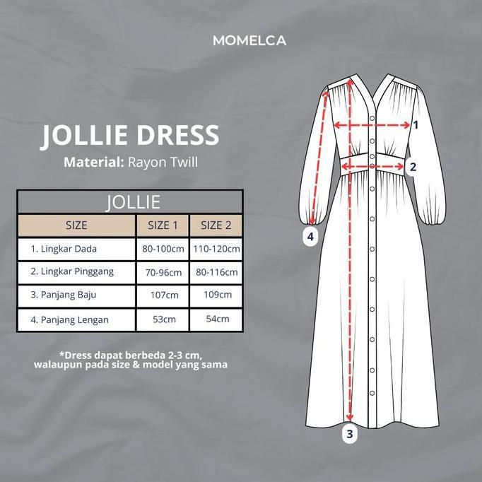 Momelca Jollie Midi Dress - Dress Daily Casual Wanita