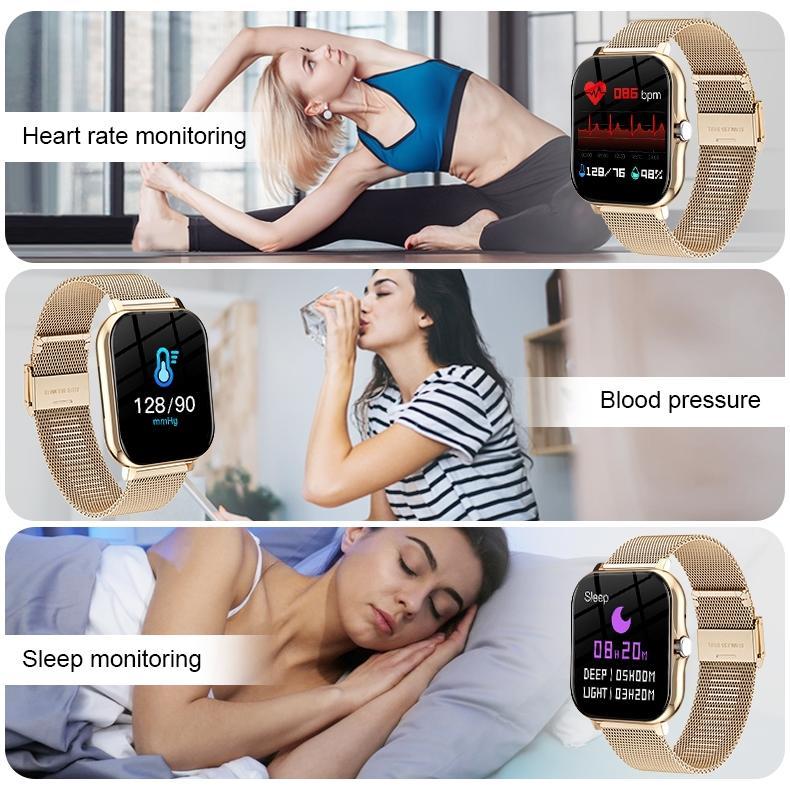 New Lige Smartwatch Wanita Sport Smart Watch Panggilan Bluetooth Dial Sentuh Pelacak Kebugaran Jam T