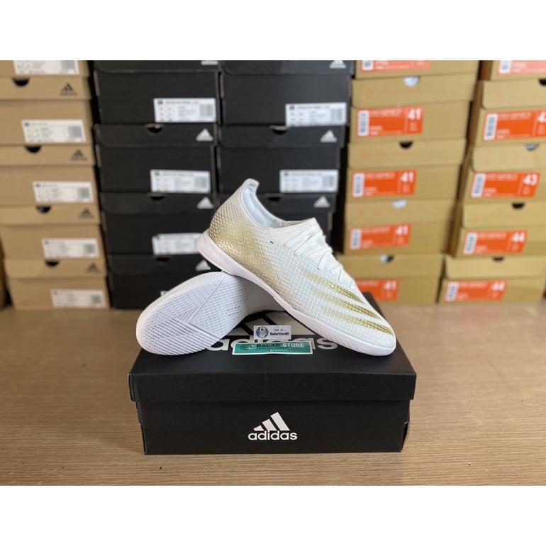 HOT SALE SEPATU FUTSAL ADIDAS X GHOSTED.3 IN WHITE GOLD EG8204 ORIGINAL BNIB