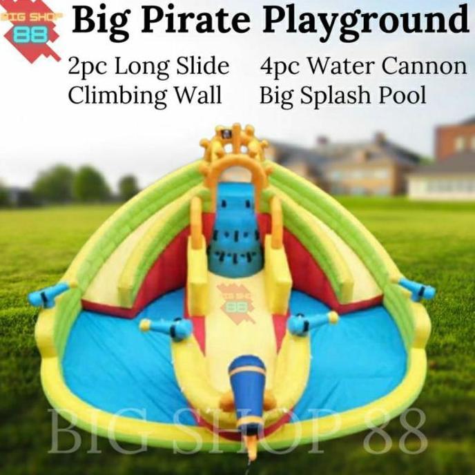 Rumah Istana Balon Inflatable Toys Perosotan Anak Pirate Playground Kids