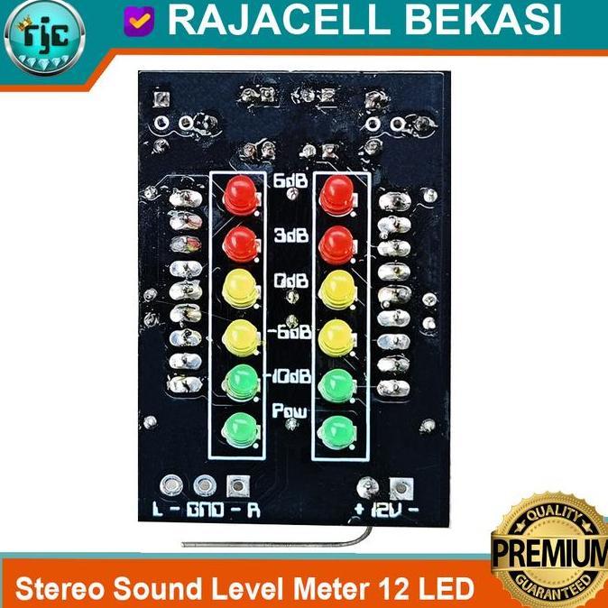 Digital VU meter Stereo 12 Led Audio Level Meter Sound Analizer
