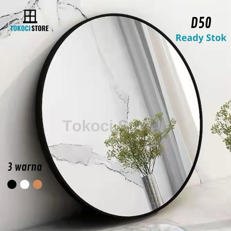 Cermin kamar mandi cermin bulat aesthetic cermin bulat wastafel cermin dinding Cermin Aesthetic
