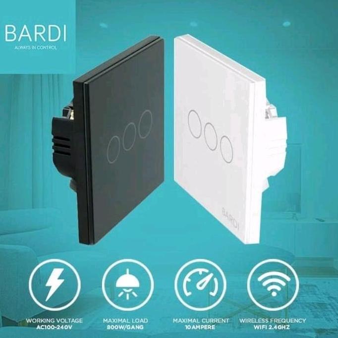 Sale Bardi Smart Wall Switch 3 Gang Eu Saklar