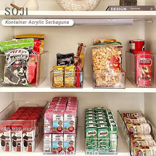 Soji Tempat Penyimpanan Makanan Kontainer Box Kulkas Akrilik