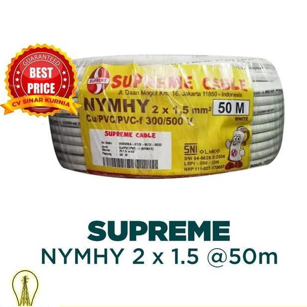 Grosir Kabel Listrik Nymhy 2X1.5 Mm 2X1,5 Supreme| Supreme Kabel Nymhy| 50M