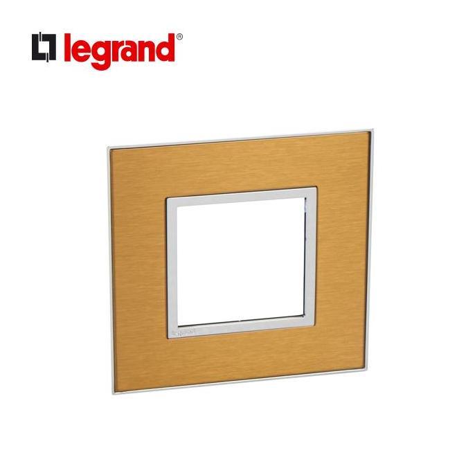 Grosir Legrand Plate 2 Sq Mod F-G Gold Brass 576240