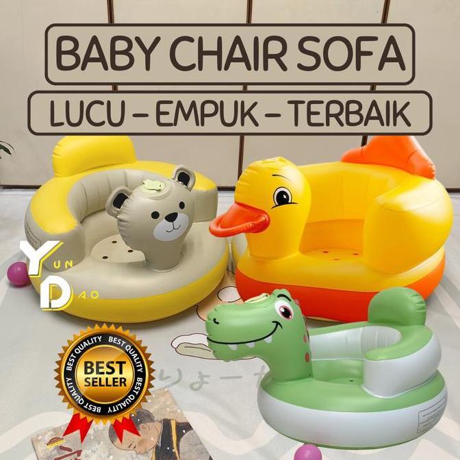 yevonamiss - sofa kursi makan bayi belajar duduk model tiup balon baby chair model tiup bebek dengan