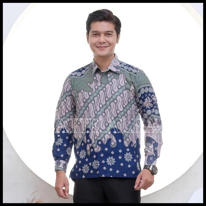 Couple Gamis Batik Keluarga Seno Hijau Motif Baju Muslim Keluarga Wanita Pasangan 100% Original