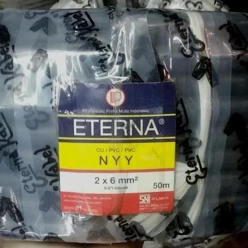 Sale Kabel Listrik Kawat Nyy 2X6 2X6Mm Eterna @50Meter
