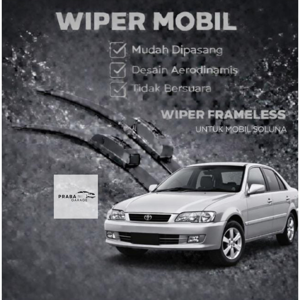 Wiper Wiper Soluna 2000 Soluna Frameless Wiper Soluna 2000 Wiper Depan Soluna 2001 Wiper 1 Set Wiper