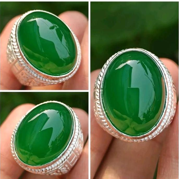 Cincin Titanium Batu Hijau Garut Ohen - Model - Rings