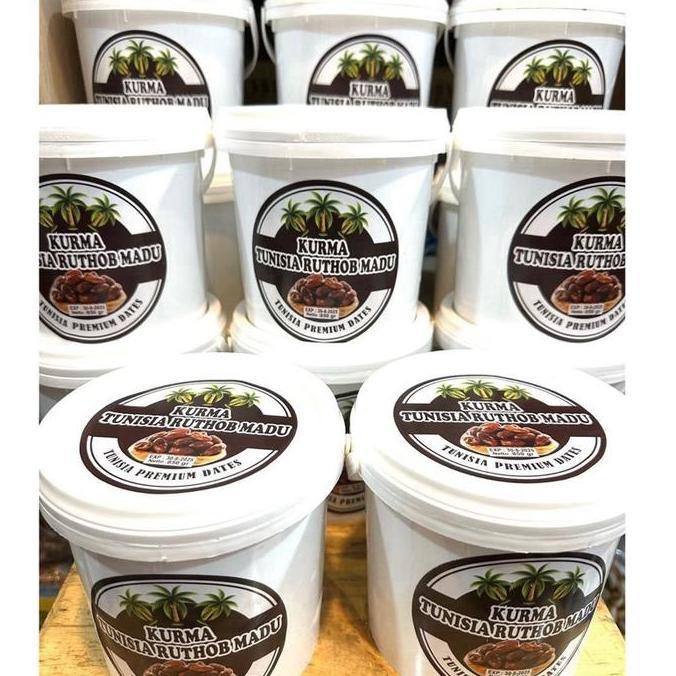 Kurma Tunisia Ruthob Madu Ember 850Gr Kurma Muda Makanan Kering Tidak terlalu Manis