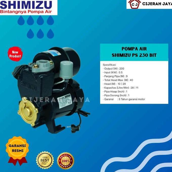 Shimizu Ps 230 Bit Pompa Air Shimizu Otomatis Ps230Bit Ps 230Bit Baru