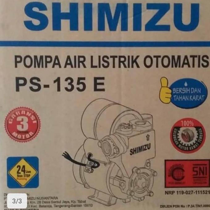 Pompa Air Otomatis Shimizu Ps - 135 E Shimizu 125 Watt Premium